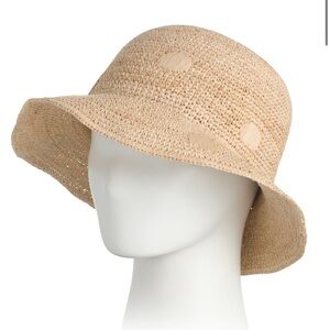 Haute Hippie | Raffia Polka Dot Summer Spring Vacation Beach Hat | UPF 50